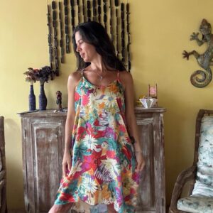 Vestido Midi Floral com Alças - tam M