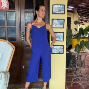 Macacão Pantacourt Azul Royal - tam P