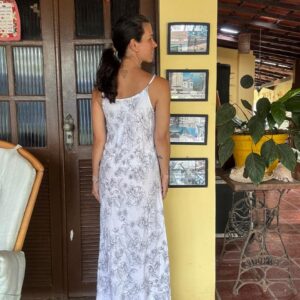 Vestido Longo Estampa Floral Minimalista – tam P