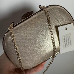 Bolsa Clutch Dourada com Brilho Eventos