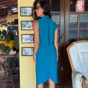 Conjunto Midi Turquesa Gola Alta – Cumplice – tam 40