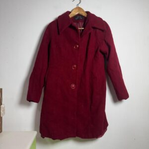 Casaco sobretudo bordô clássico texturizado - Pelles Gramado - tam M
