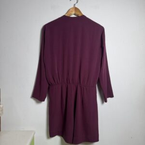 Vestido curto transpassado vinho – Amaro – tam 42