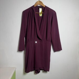 Vestido curto transpassado vinho - Amaro - tam 42