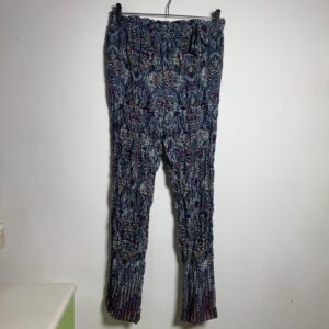 Calça estampada étnica tons azuis - tam 38 / 40