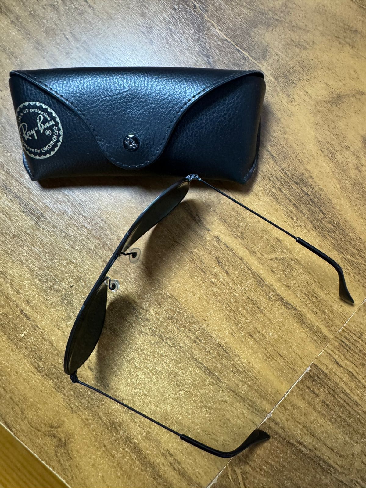 Óculos Escuros de Sol Aviador Preto com capa - Ray Ban *ORIGINAL* - Imagem 5