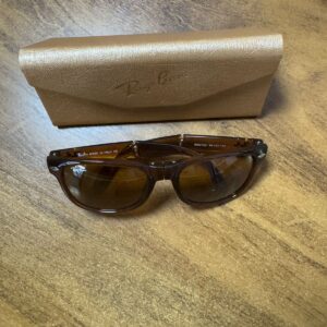 Óculos Escuros de sol Wayfarer marrom armação dobrável – Ray Ban – *original*