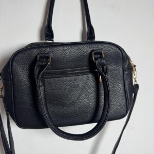 Bolsa Baú Preta Texturizada Transversal