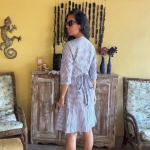 Vestido Envelope Xadrez Transpassado – tam P