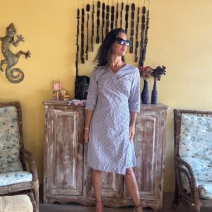 Vestido Envelope Xadrez Transpassado – tam P