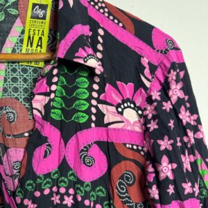 Vestido Estampado Floral Rosa – Elementais – tam GG