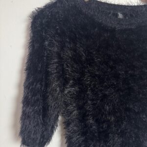 Camisa Preta Felpuda Texturizada – Bluesteel – tam P