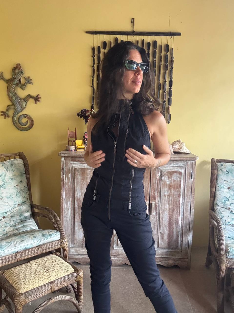 Macacão Halter Preto com Zíperes – Planet Girls – tam 38 - Imagem 4