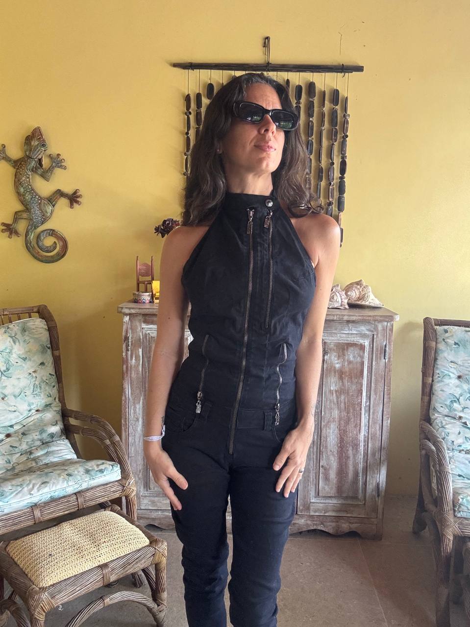 Macacão Halter Preto com Zíperes – Planet Girls – tam 38 - Imagem 5