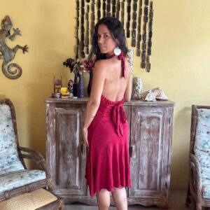 Vestido Curto Vinho Frente Única – Bonnie – tam 44
