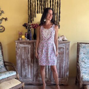 Vestido Curto com Estampa Floral - Kallayanne - tam G
