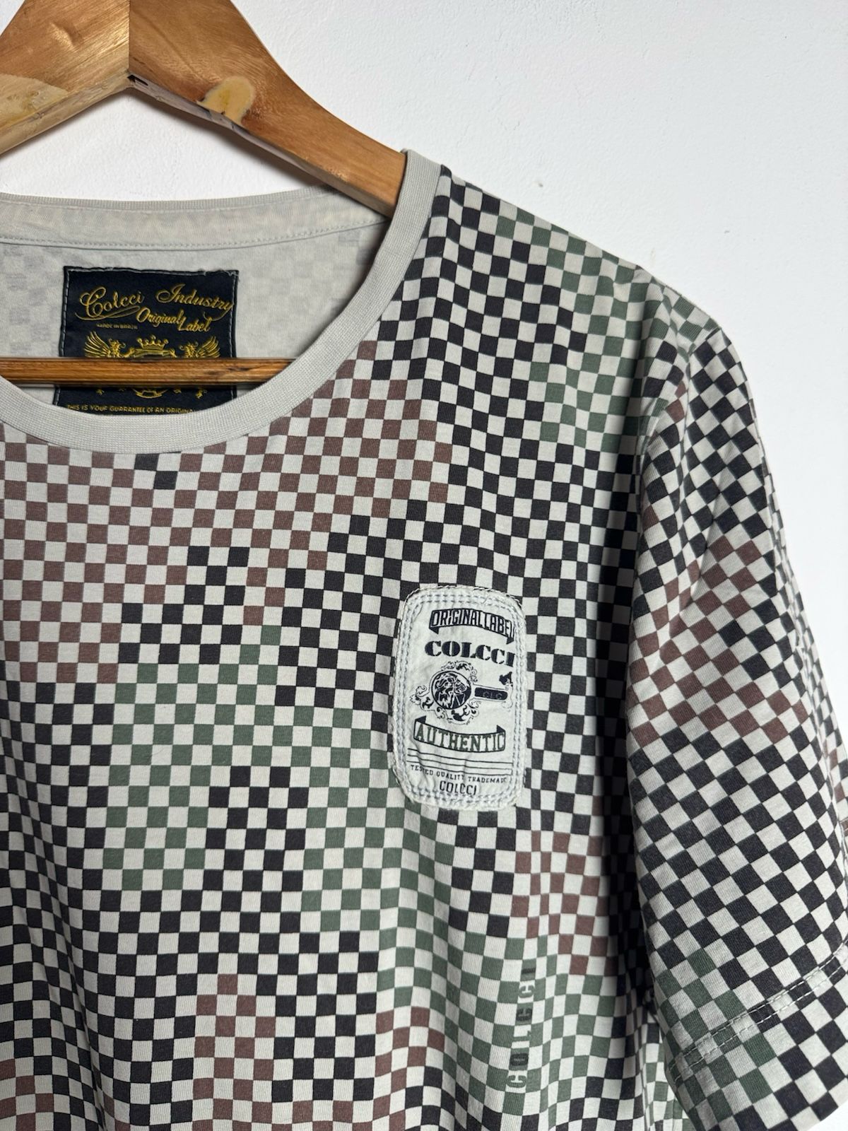 Camiseta Quadriculada – Colcci – tam M - Imagem 3