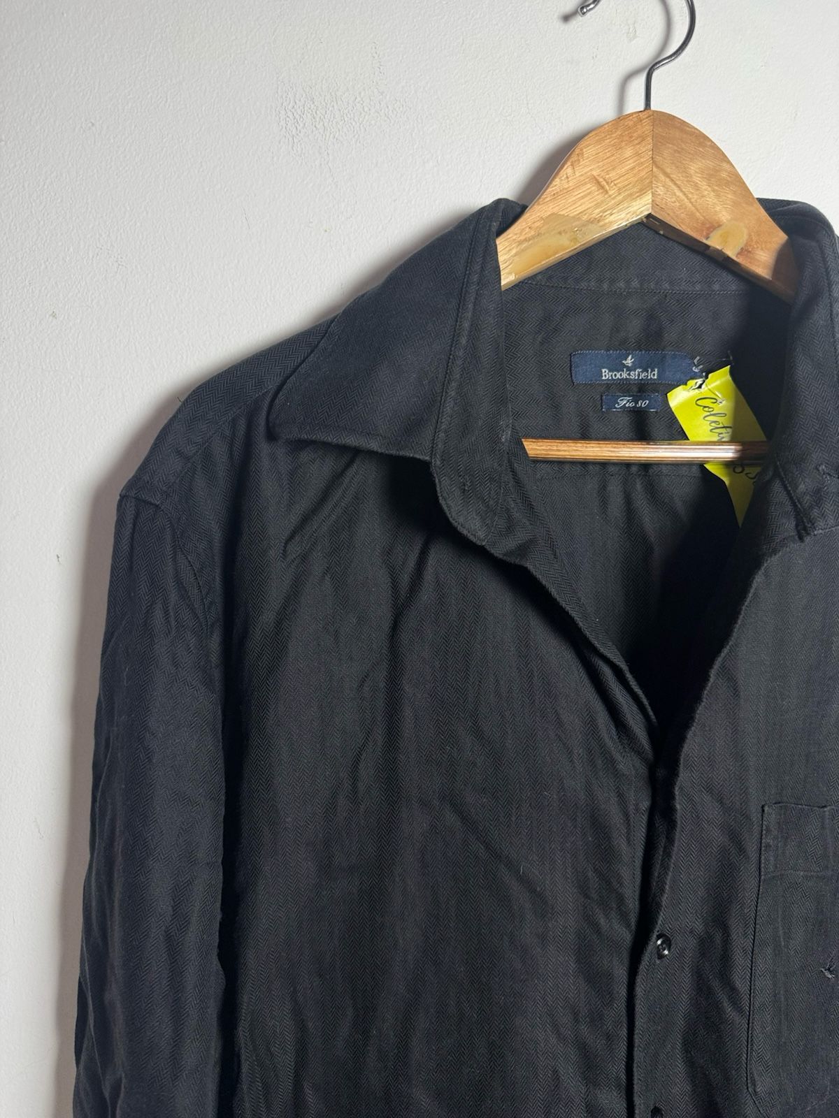 Camisa Social Preta de Manga Comprida – Brooksfield – tam G - Imagem 3