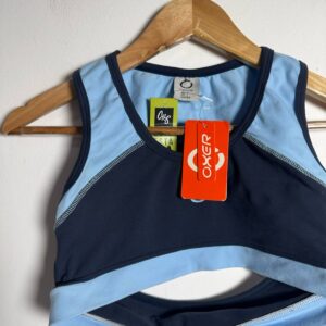 Top Esportivo Azul Bicolor – Oxer – tam G – *NOVO*