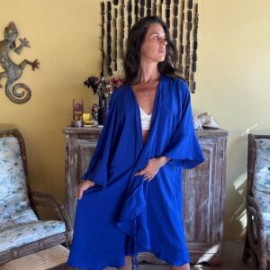 Sobreposição / Kimono Envelope Azul – tam XG / GGG