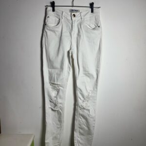 Calça Jeans Branca Distressed – Polo Wear – tam 38