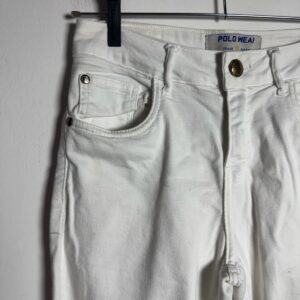 Calça Jeans Branca Distressed – Polo Wear – tam 38