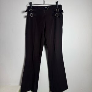 Calça Marrom com Fivelas Decorativas – Hit – tam P