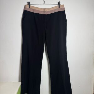Calça Social Preta com Cós em Tons Nude – Brooksfield – tam G