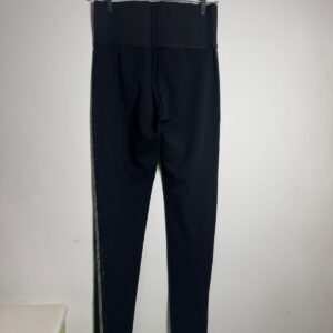 Calça Legging Preta com Faixas Laterais de Brilho – Fittform – tam 40 – *NOVO*
