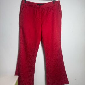 Calça Pantalona Vermelha com Estampa Texturizada – Elementais – tam G