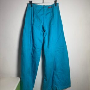 Calça Wide Leg Azul Turquesa com Cós Desfiado – Limelight – tam 38