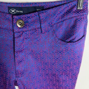 Calça Estampa Geométrica Roxa e Azul – Hering – tam 36