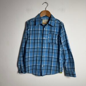 Camisa Infantil Manga Longa Quadriculada Azul – Palomino – tam 8