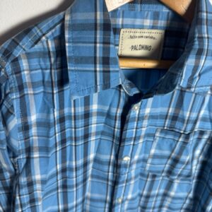 Camisa Infantil Manga Longa Quadriculada Azul – Palomino – tam 8