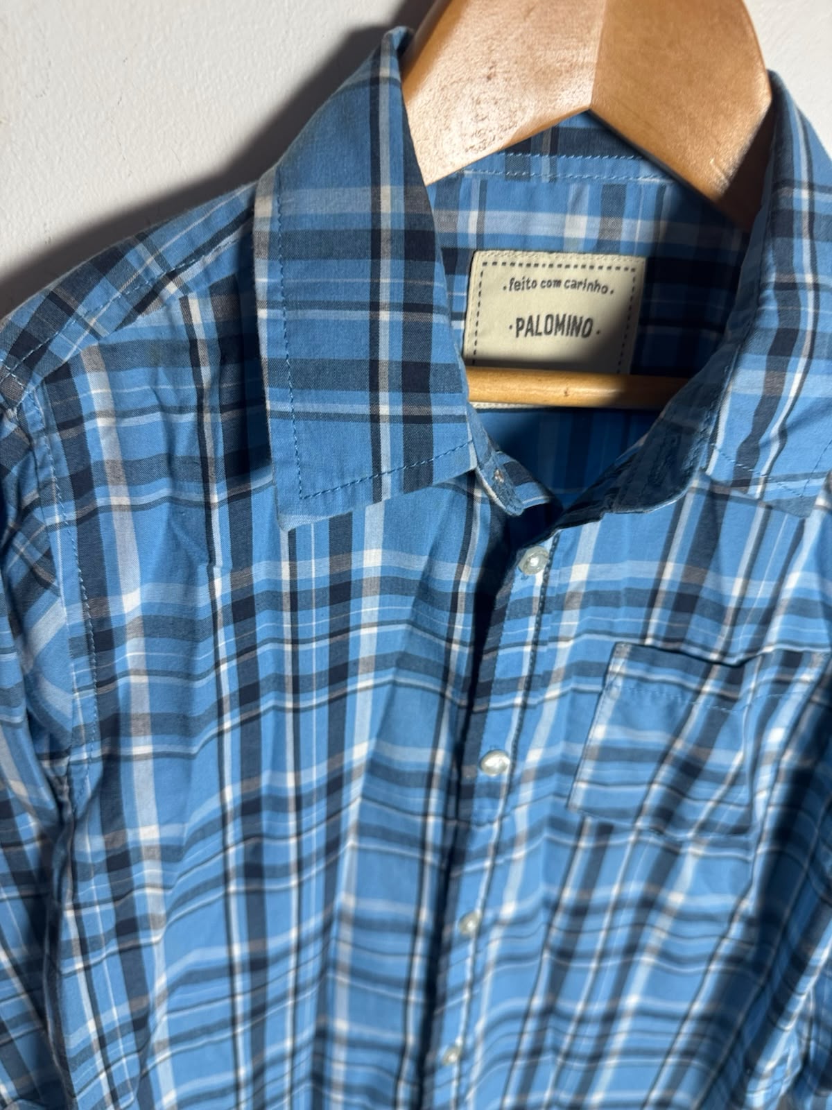 Camisa Infantil Manga Longa Quadriculada Azul – Palomino – tam 8 - Imagem 2