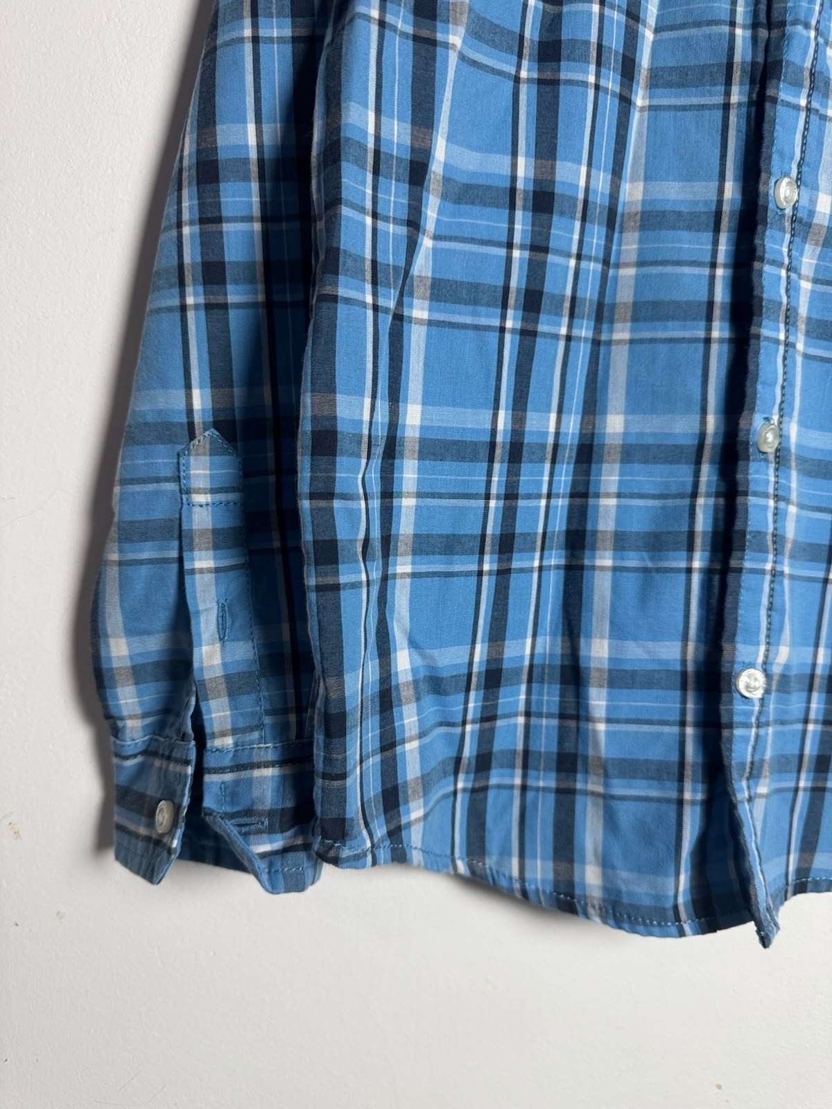 Camisa Infantil Manga Longa Quadriculada Azul – Palomino – tam 8 - Imagem 4