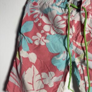Bermuda Infantil Estampa Floral Rosa e Azul-turquesa – Richards – tam 8/9