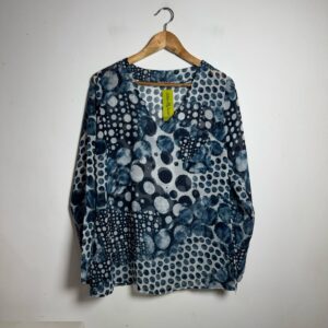 Camisa Estampada de Bolinhas Azuis – Mania Nacional – tam G