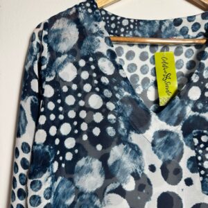 Camisa Estampada de Bolinhas Azuis – Mania Nacional – tam G