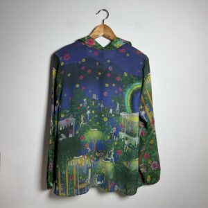 Camisa de Manga Comprida Estampa Cenário Parque Urbano Colorida – tam G