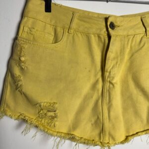Short Jeans Destroyed Amarelo Mostarda – Trama – tam 42