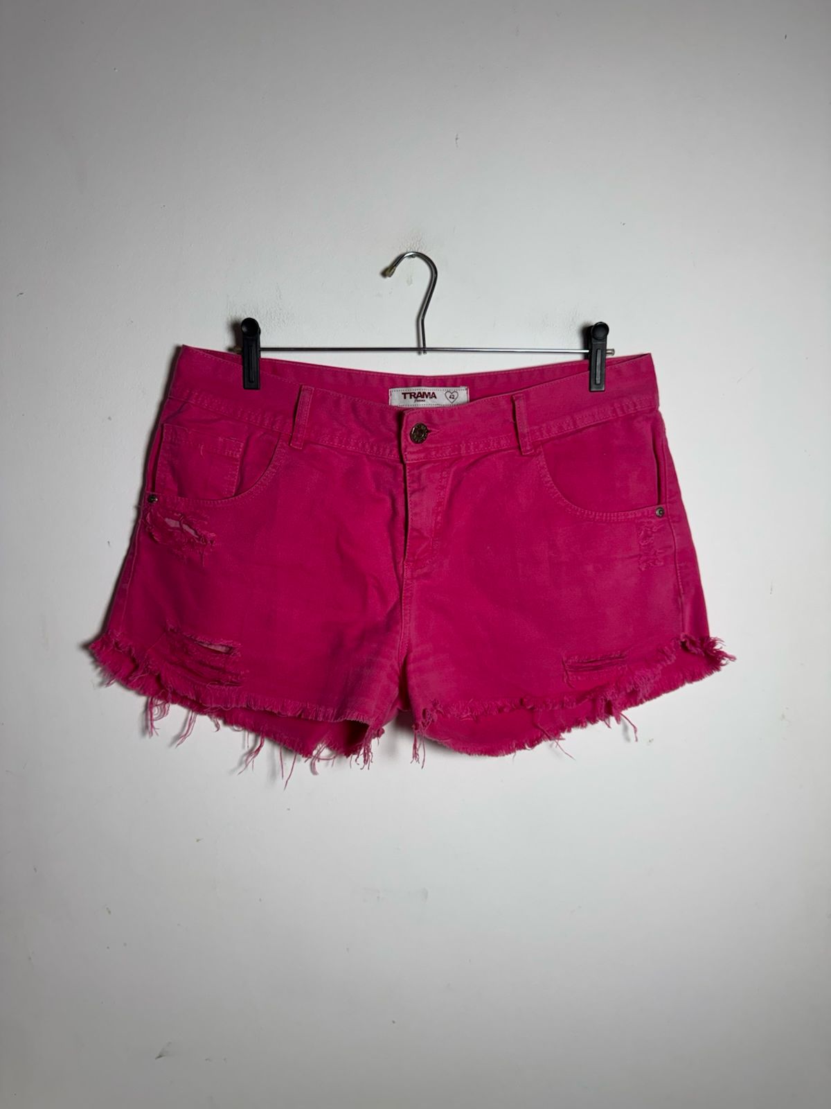 Short Jeans Rosa Desfiado – TRAMA – tam 42
