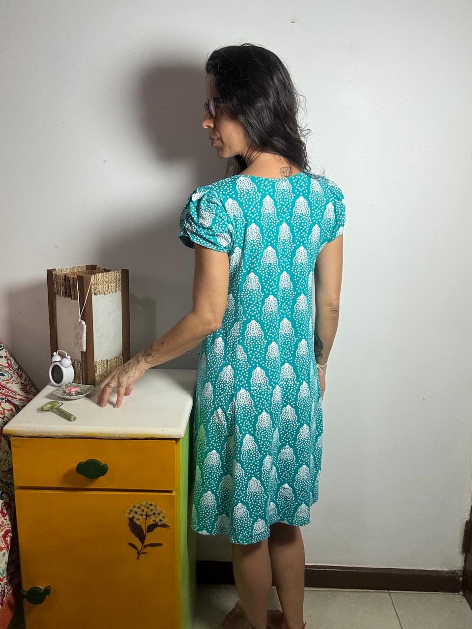 Vestido Verde Estampado – Avalon – tam M - Imagem 2