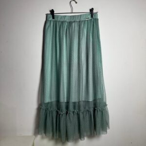 Saia Longa Tule Poá Verde Claro – Victorias Princess – tam GG