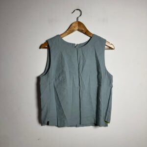Blusa Regata Azul Esverdeado com Zíper nas Costas – Loftystyle – tam M