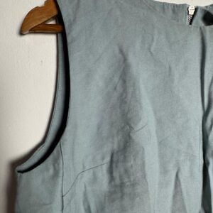 Blusa Regata Azul Esverdeado com Zíper nas Costas – Loftystyle – tam M