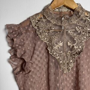 Blusa Renda e Transparência Estrelas – Pankage – tam G