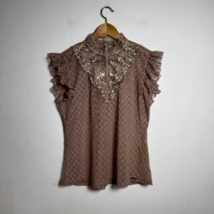 Blusa Renda e Transparência Estrelas – Pankage – tam G