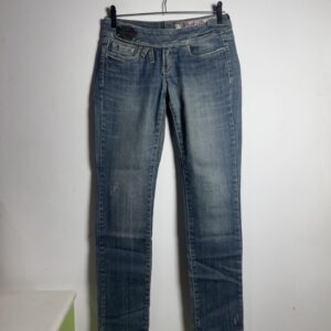 Calça Jeans Infantil com Emblema Metálico – Reserve Mini – tam 12