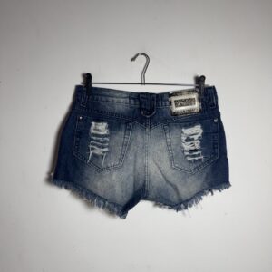 Short Jeans Destroyed com Botões Assimétricos – Vestily – tam 40